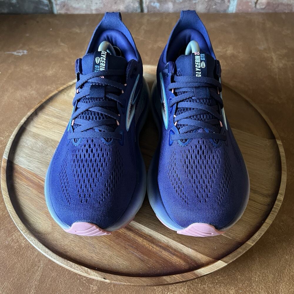 Brooks Glycerin GTS 22 Womens 8 Wide Blue Max Cushioned Running Shoes Sneakers - Picture 7 of 16